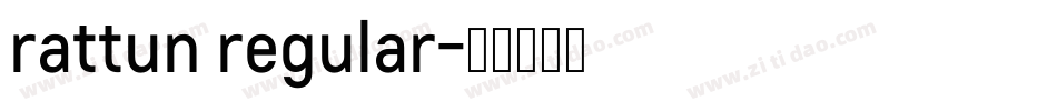 rattun regular字体转换